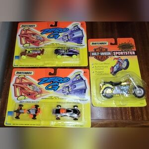 Vintage Matchbox Zero-G Die-Cast and Harley Davidson Sportster Die-Cast Toys